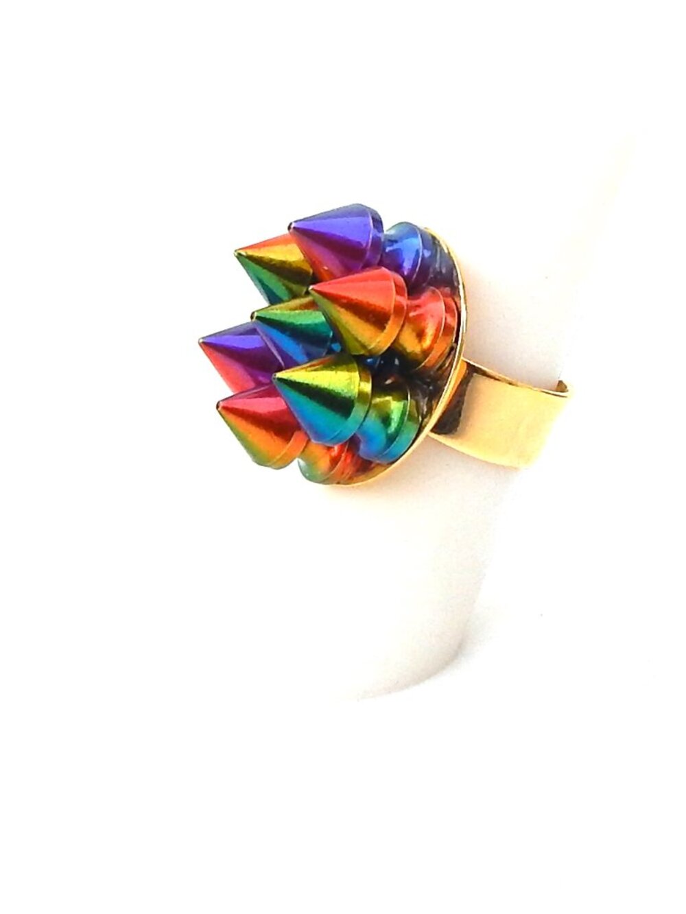GASOLINE GLAMOUR Lafayette rainbow spike MINI ring 🌈 ✨💎